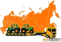 Перевозка сельхозтехники тралом в Краснодарском крае - негабарит