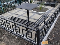 Кованые и сварные столы, лавки на кладбище - изготовим на заказ