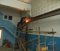 Монтаж крановой эстакады для мостового крана, кран-балки.