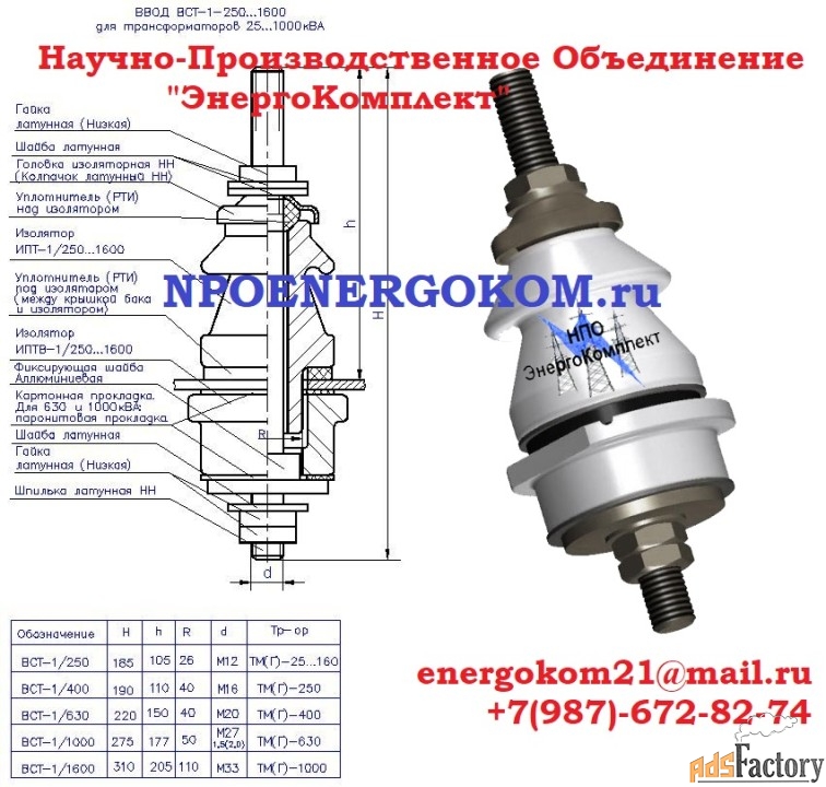 Ввод ВСТА 10/400-А01 СКИДКИ