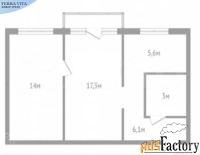 2 - комн.  квартира, 46 м², 4/5 эт.