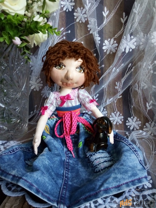 Текстильные куклы ручной работы в подарок, для интерьера, игровые.v-9
