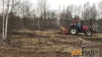 Расчистка участка мульчером от 1 Га, спил деревьев