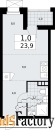 1 - комн.  квартира, 23.9 м², 3/15 эт.