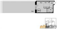 1 - комн.  квартира, 48.2 м², 2/16 эт.