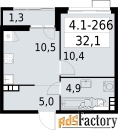 1 - комн.  квартира, 32.1 м², 10/11 эт.