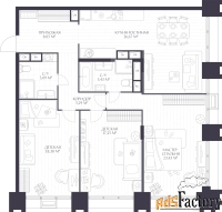 3 - комн.  квартира, 109.59 м², 10/17 эт.