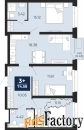 3 - комн.  квартира, 74.15 м², 5/14 эт.