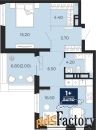 1 - комн.  квартира, 54.5 м², 16/18 эт.