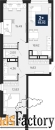 2 - комн.  квартира, 65.02 м², 21/23 эт.