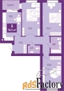 3 - комн.  квартира, 78.5 м², 2/4 эт.