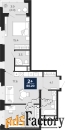 2 - комн.  квартира, 60.2 м², 9/16 эт.
