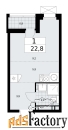 1 - комн.  квартира, 22.8 м², 8/17 эт.