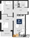 2 - комн.  квартира, 63.2 м², 5/22 эт.