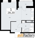 1 - комн.  квартира, 28.2 м², 9/10 эт.