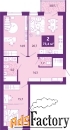 2 - комн.  квартира, 74.3 м², 2/4 эт.
