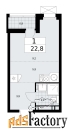 1 - комн.  квартира, 22.8 м², 8/17 эт.