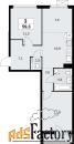 3 - комн.  квартира, 59.3 м², 19/19 эт.