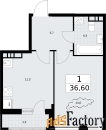 1 - комн.  квартира, 36.6 м², 5/10 эт.