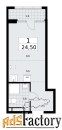 1 - комн.  квартира, 24.5 м², 15/16 эт.