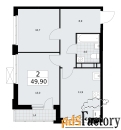 2 - комн.  квартира, 49.9 м², 13/13 эт.