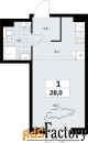 1 - комн.  квартира, 28 м², 3/13 эт.