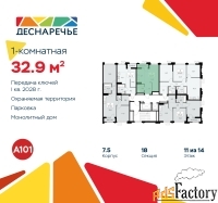 1 - комн.  квартира, 32.9 м², 11/14 эт.