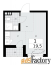1 - комн.  квартира, 19.5 м², 4/15 эт.