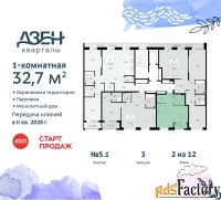 1 - комн.  квартира, 32.7 м², 2/8 эт.