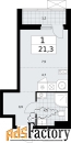 1 - комн.  квартира, 21.3 м², 2/17 эт.