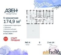 5 - комн.  квартира, 174.9 м², 2/14 эт.