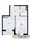 1 - комн.  квартира, 36.7 м², 13/16 эт.