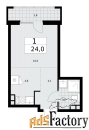 1 - комн.  квартира, 24 м², 10/15 эт.