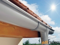 Монтаж водосточной системы и снегозадержания на крышу