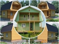 Дачный дом 6х6 двухэтажный с мансардой под ключ