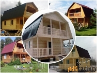 Дачный домик 5х6 с мансардой, верандой, балконом