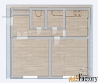2 - комн.  квартира, 49 м², 2/3 эт.