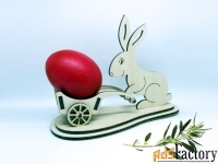 Подставка «Пасхальный кролик с тачкой»