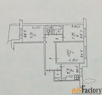 3 - комн.  квартира, 63 м², 2/9 эт.