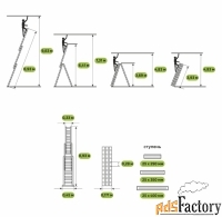 Лестница выдвижная 9 м алюминиевая