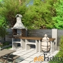 Печь с мангалом и барбекю.