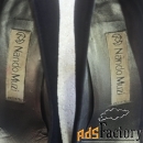 Туфли кожаные замшевые женские,чёрные