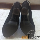 Ботильоны женские чёрные кожаные замшевые