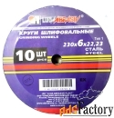 Круг зачистной  230х6х22, по металлу, армированный, А 24 R BF, Луга.