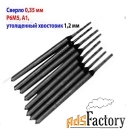 Сверло 0,35 мм,  Р6М5, сред серия, класс точ А1, 19/4 мм, утолщ хв 1,2