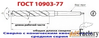 Сверло 36,0 мм, к/х, Р6М5, 344/195 мм, КМ4, ГОСТ 10903-77, СССР.