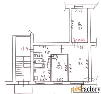 3 - комн.  квартира, 58 м², 1/5 эт.