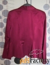 Бордовый пиджак с отливом, размер 46