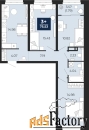 3 - комн.  квартира, 75.53 м², 5/22 эт.