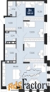 2 - комн.  квартира, 89.51 м², 6/18 эт.